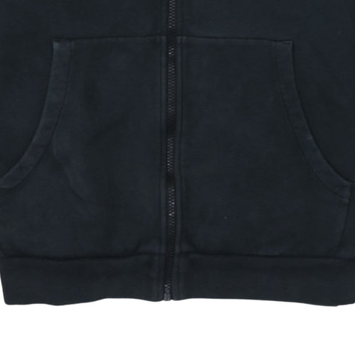 Emporio Armani EA7 Womens Black Full Zip Hoodie XL Relaxed Fit