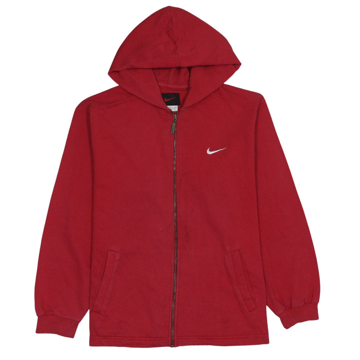 Nike Womens Red Full Zip Hoodie XL 18-20 Cotton Blend Casual