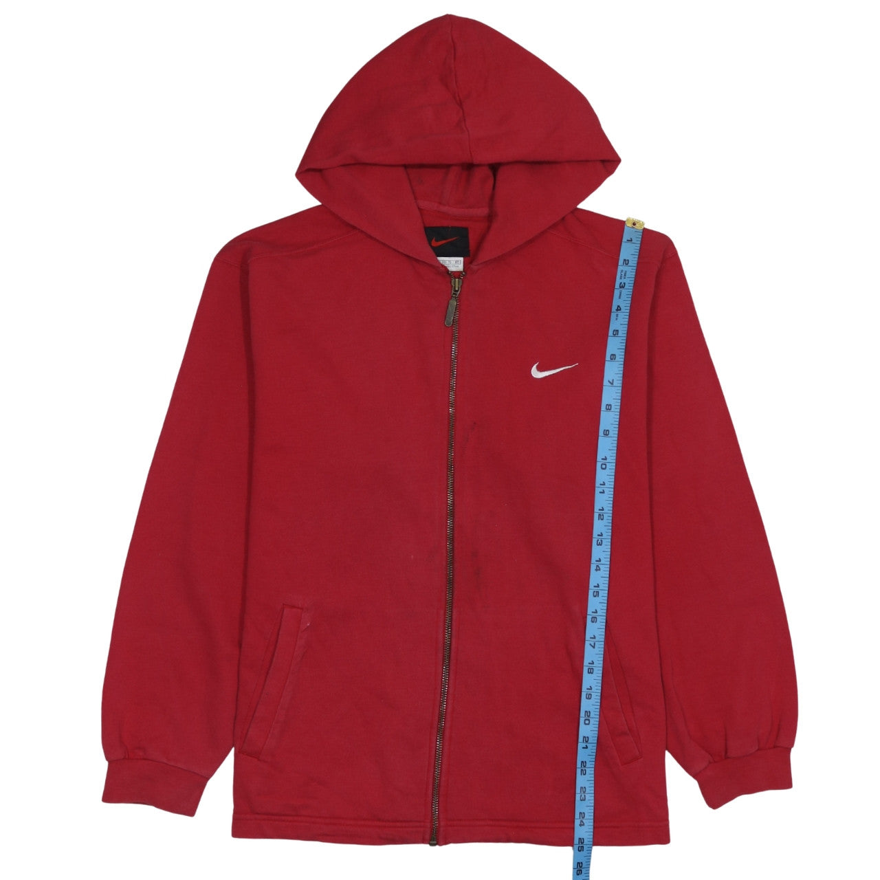 Nike Womens Red Full Zip Hoodie XL 18-20 Cotton Blend Casual