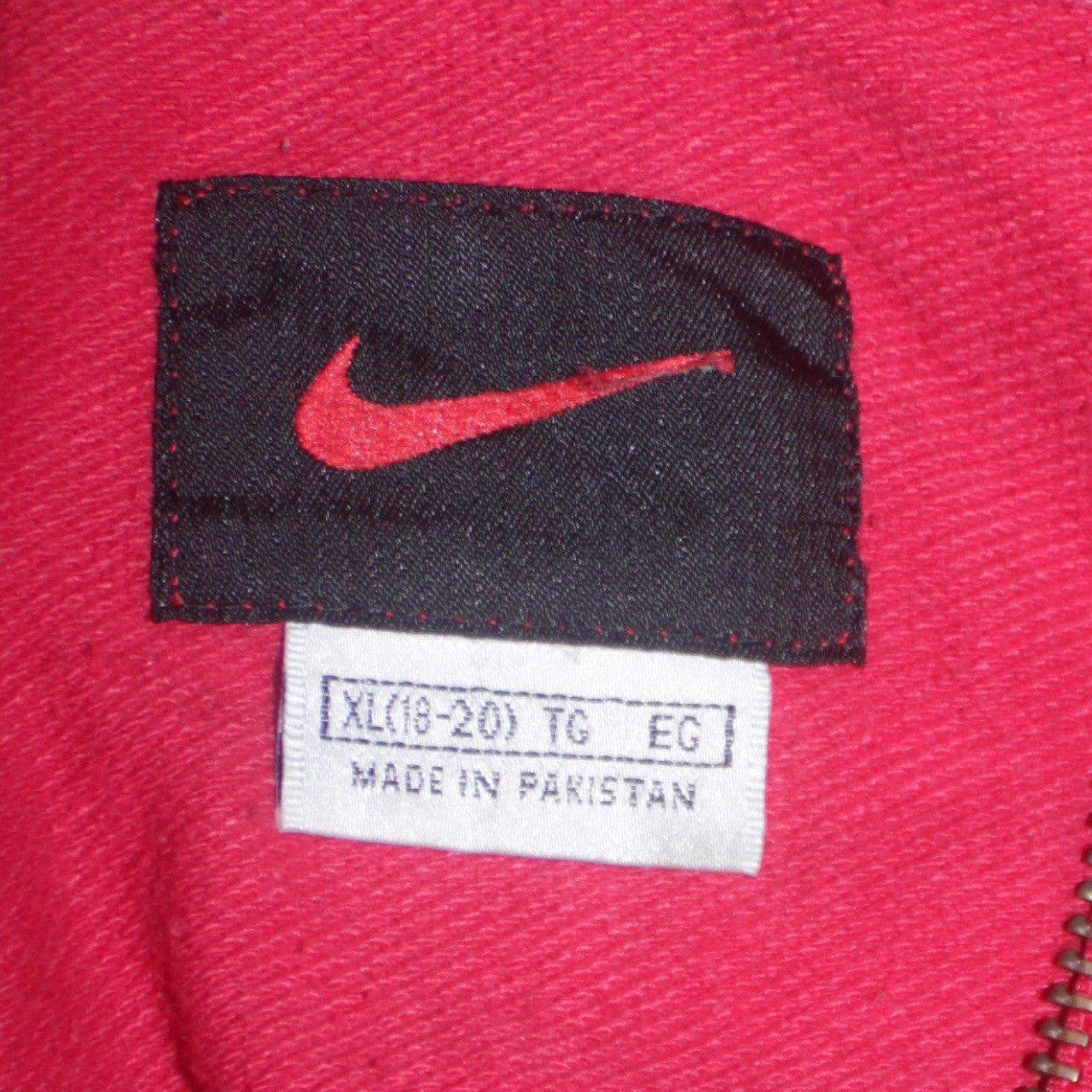 Nike Womens Red Full Zip Hoodie XL 18-20 Cotton Blend Casual