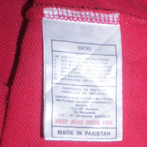 Nike Womens Red Full Zip Hoodie XL 18-20 Cotton Blend Casual