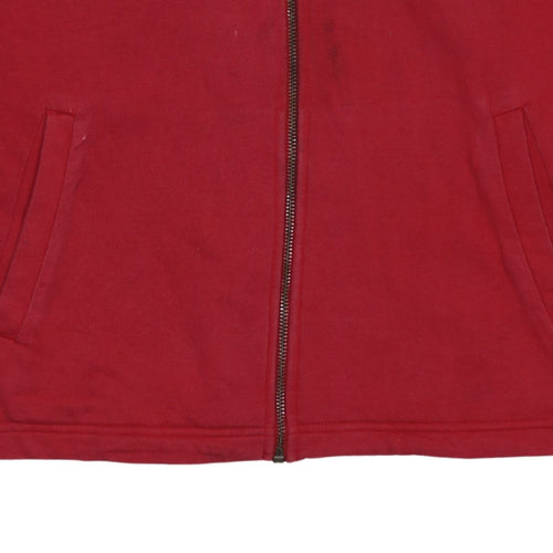 Nike Womens Red Full Zip Hoodie XL 18-20 Cotton Blend Casual