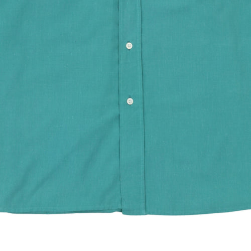 Ralph Lauren Men's Green Long Sleeve Button-Down Cotton Shirt L