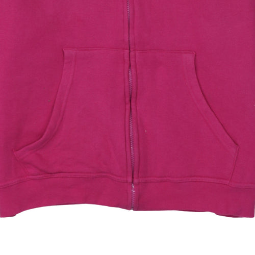 Adidas Women’s Pink Full Zip Hoodie Size 2XL Logo Print Casual