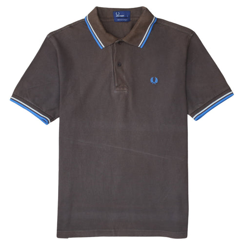 Fred Perry Men's Brown Cotton Polo Shirt Size L Classic Fit