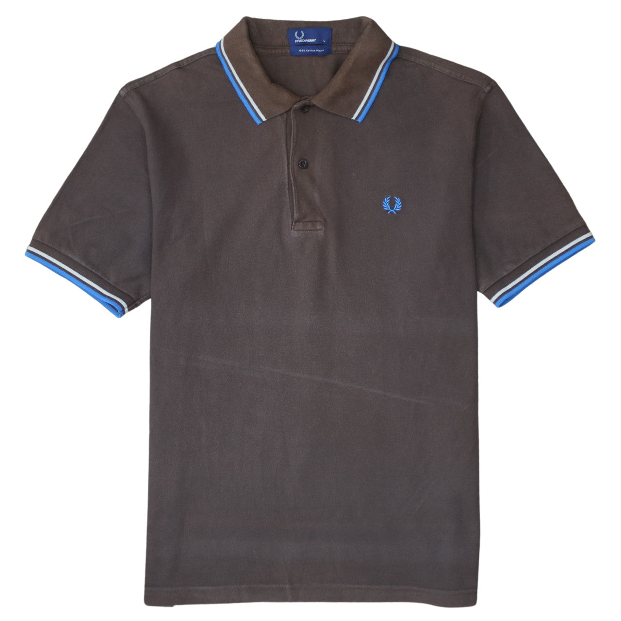 Fred Perry Men's Brown Cotton Polo Shirt Size L Classic Fit