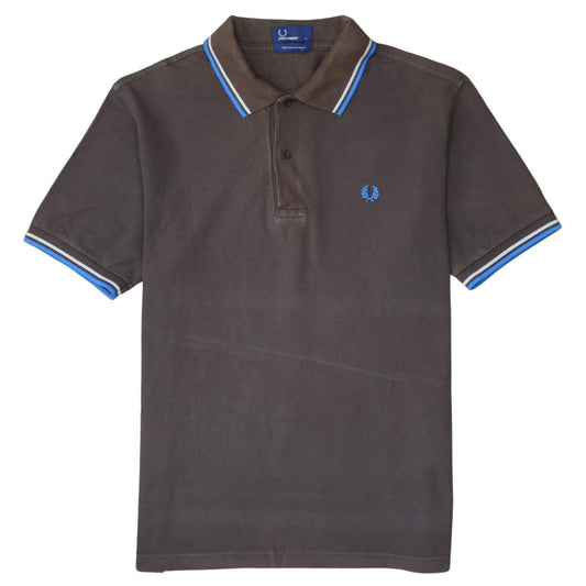 Fred Perry Men's Brown Cotton Polo Shirt Size L Classic Fit