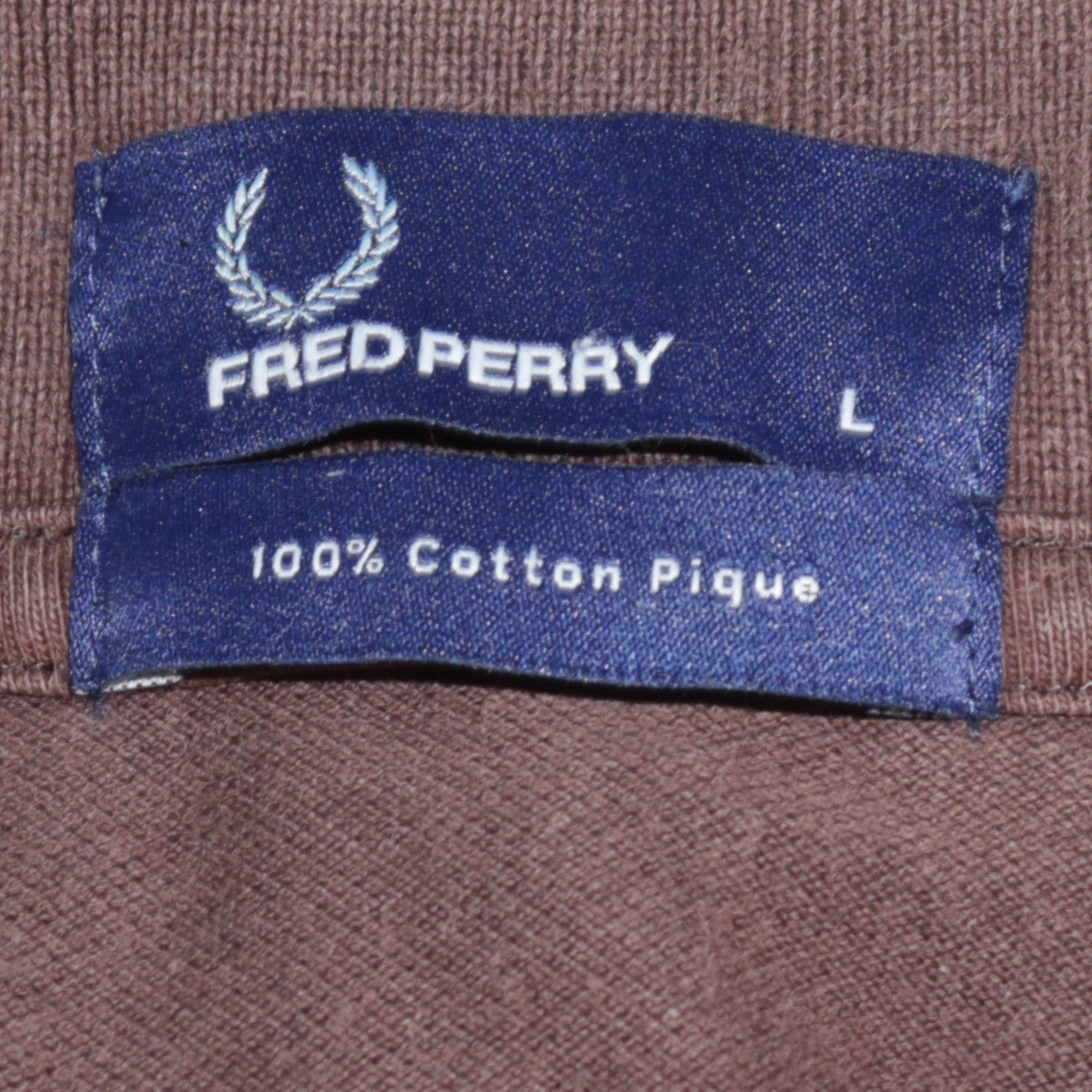 Fred Perry Men's Brown Cotton Polo Shirt Size L Classic Fit