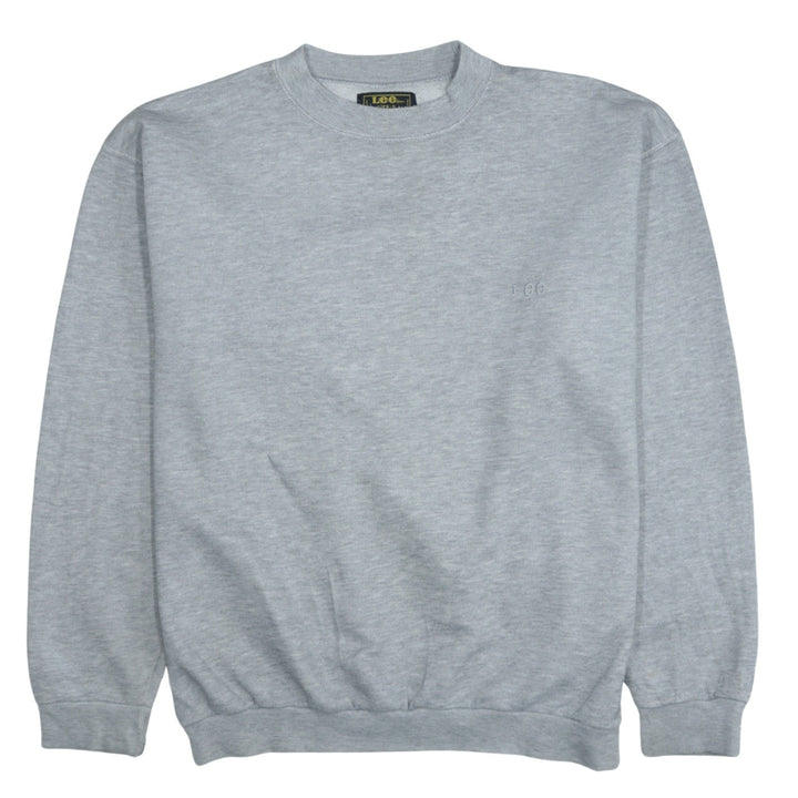 Lee Womens Grey Small Pullover Sweatshirt Classic Fit Casual