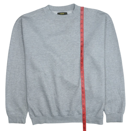 Lee Womens Grey Small Pullover Sweatshirt Classic Fit Casual