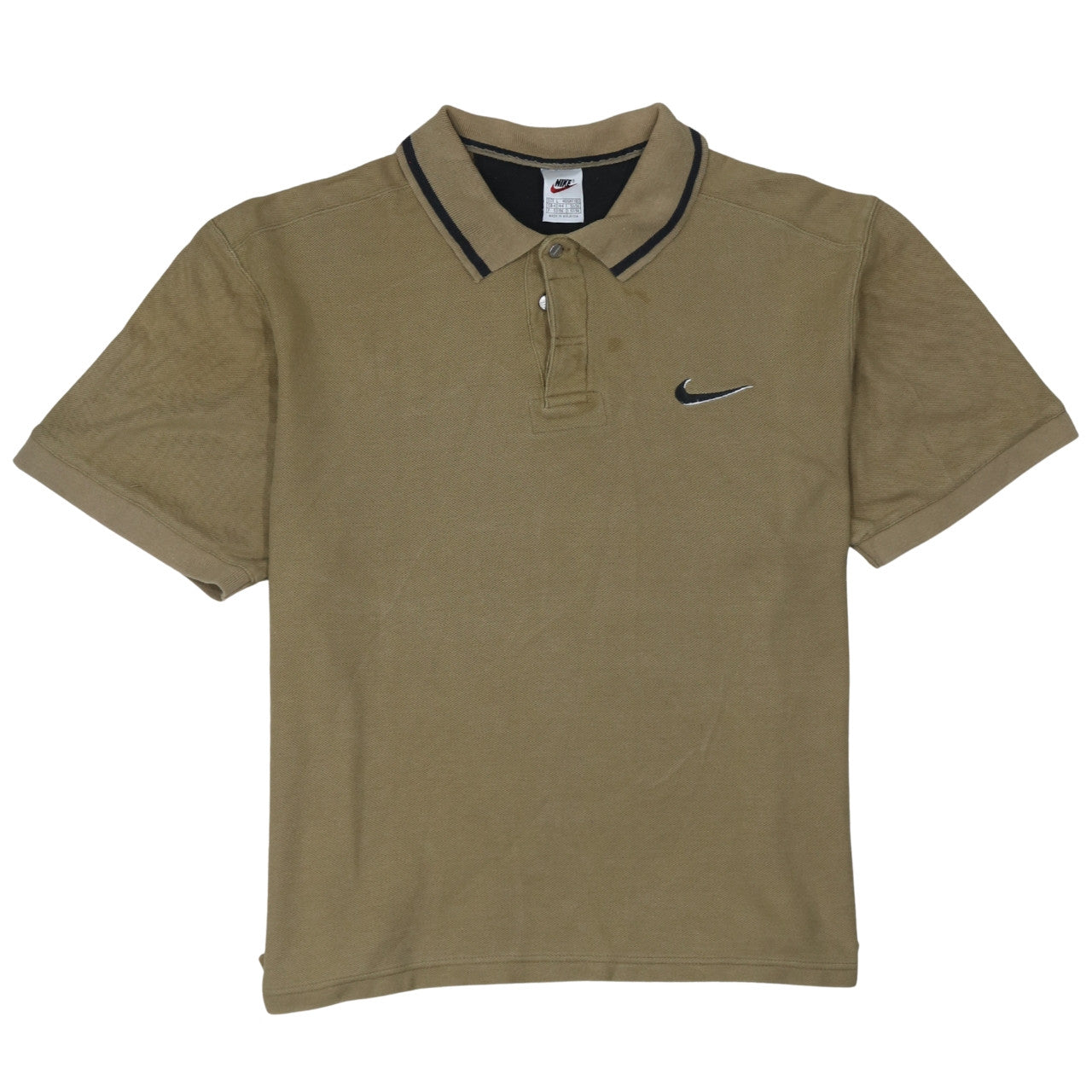 Nike Men’s Brown Cotton Short Sleeve Polo Shirt L