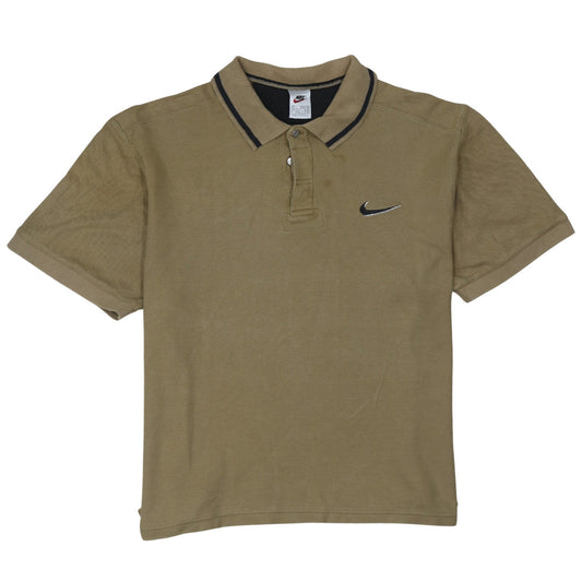 Nike Men’s Brown Cotton Short Sleeve Polo Shirt L