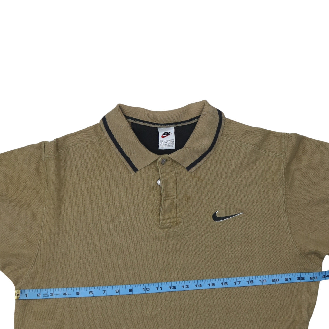 Nike Men’s Brown Cotton Short Sleeve Polo Shirt L