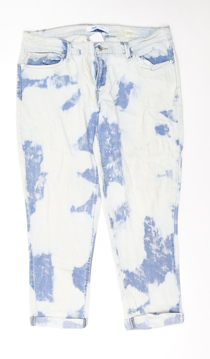 Levi's Women's Blue Acid Wash Boyfriend Jeans Size 13 Relaxed Fit