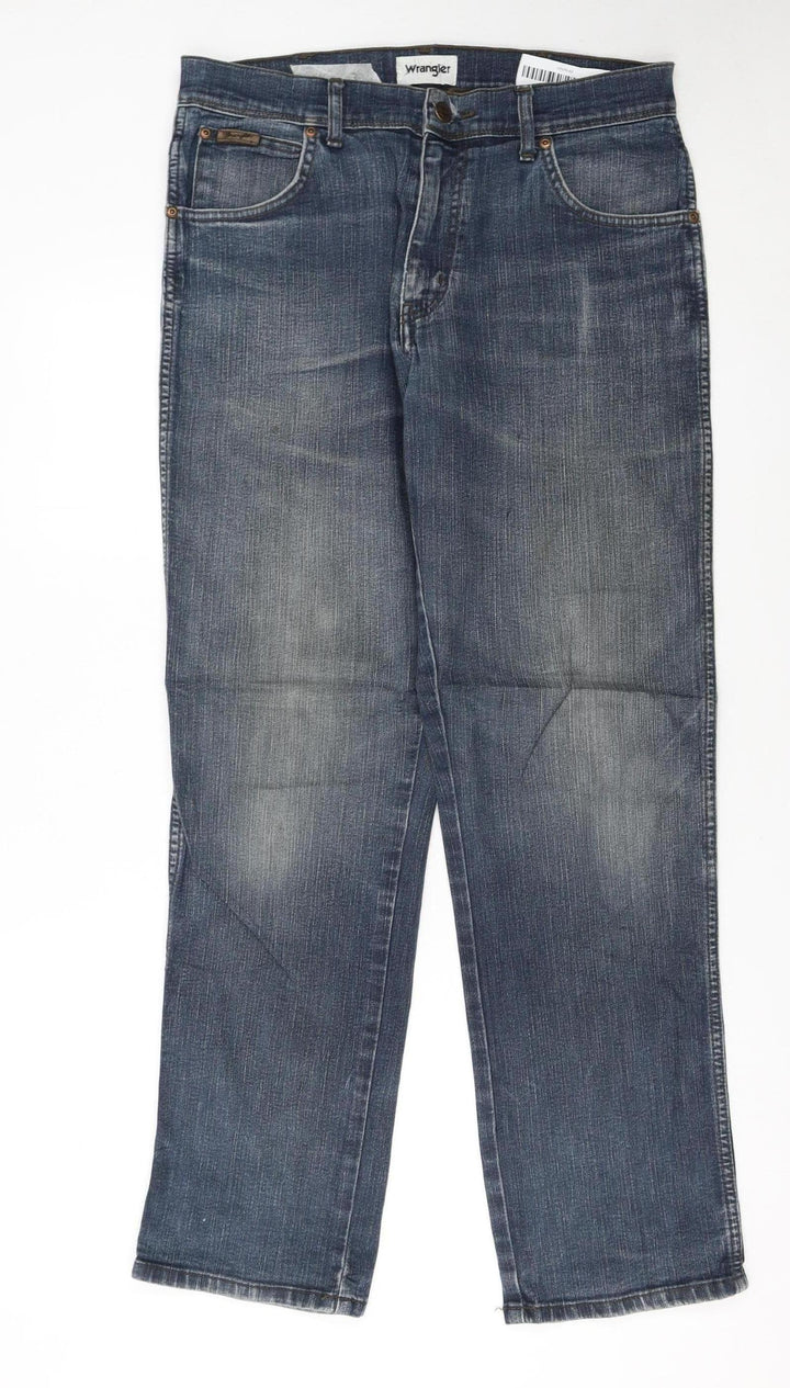 Wrangler Men Blue 32x30 Texas Straight Denim Jeans