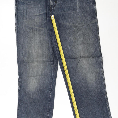 Wrangler Men Blue 32x30 Texas Straight Denim Jeans