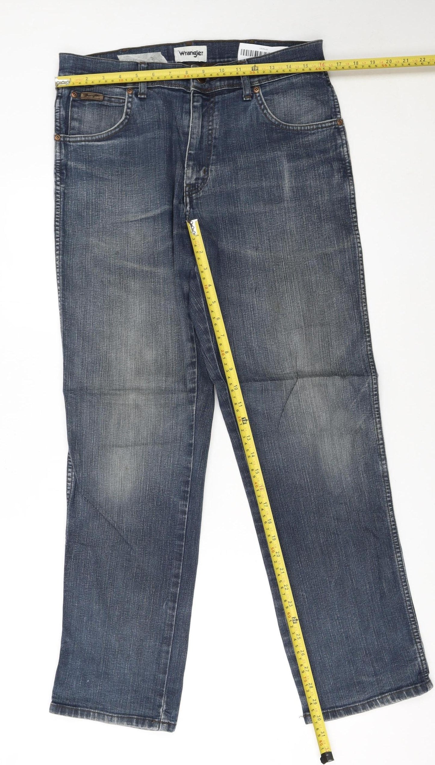 Wrangler Men Blue 32x30 Texas Straight Denim Jeans