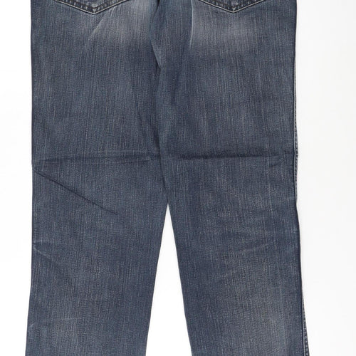 Wrangler Men Blue 32x30 Texas Straight Denim Jeans