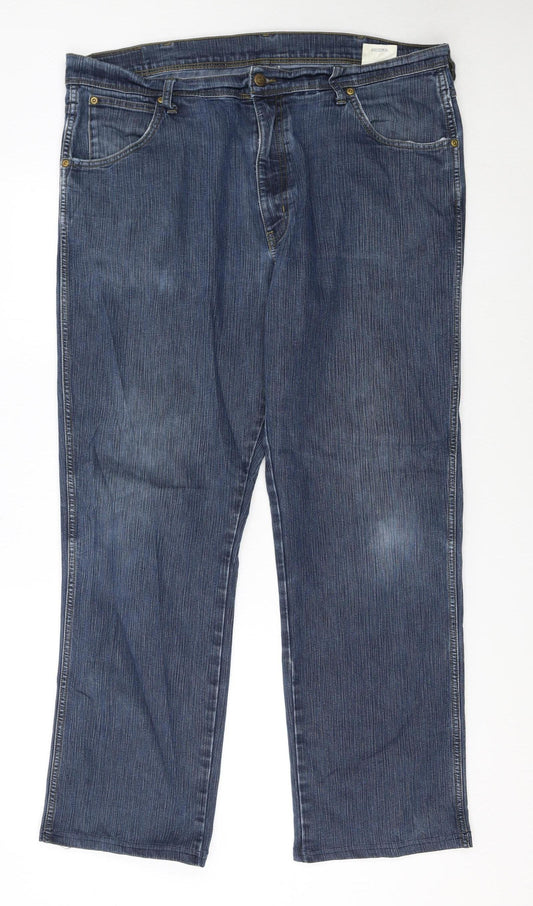 Wrangler Men's Blue Regular Fit Straight Denim Jeans W40 L32