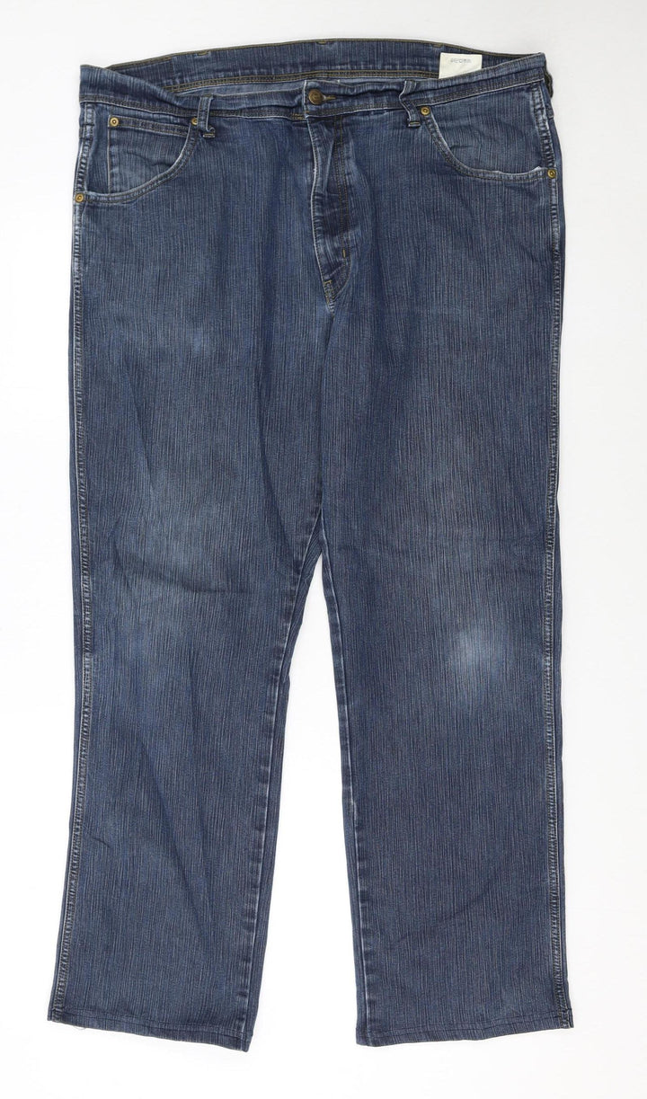 Wrangler Men's Blue Regular Fit Straight Denim Jeans W40 L32