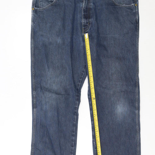 Wrangler Men's Blue Regular Fit Straight Denim Jeans W40 L32