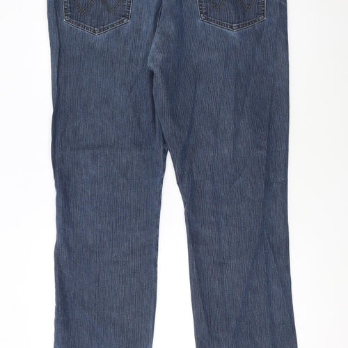 Wrangler Men's Blue Regular Fit Straight Denim Jeans W40 L32