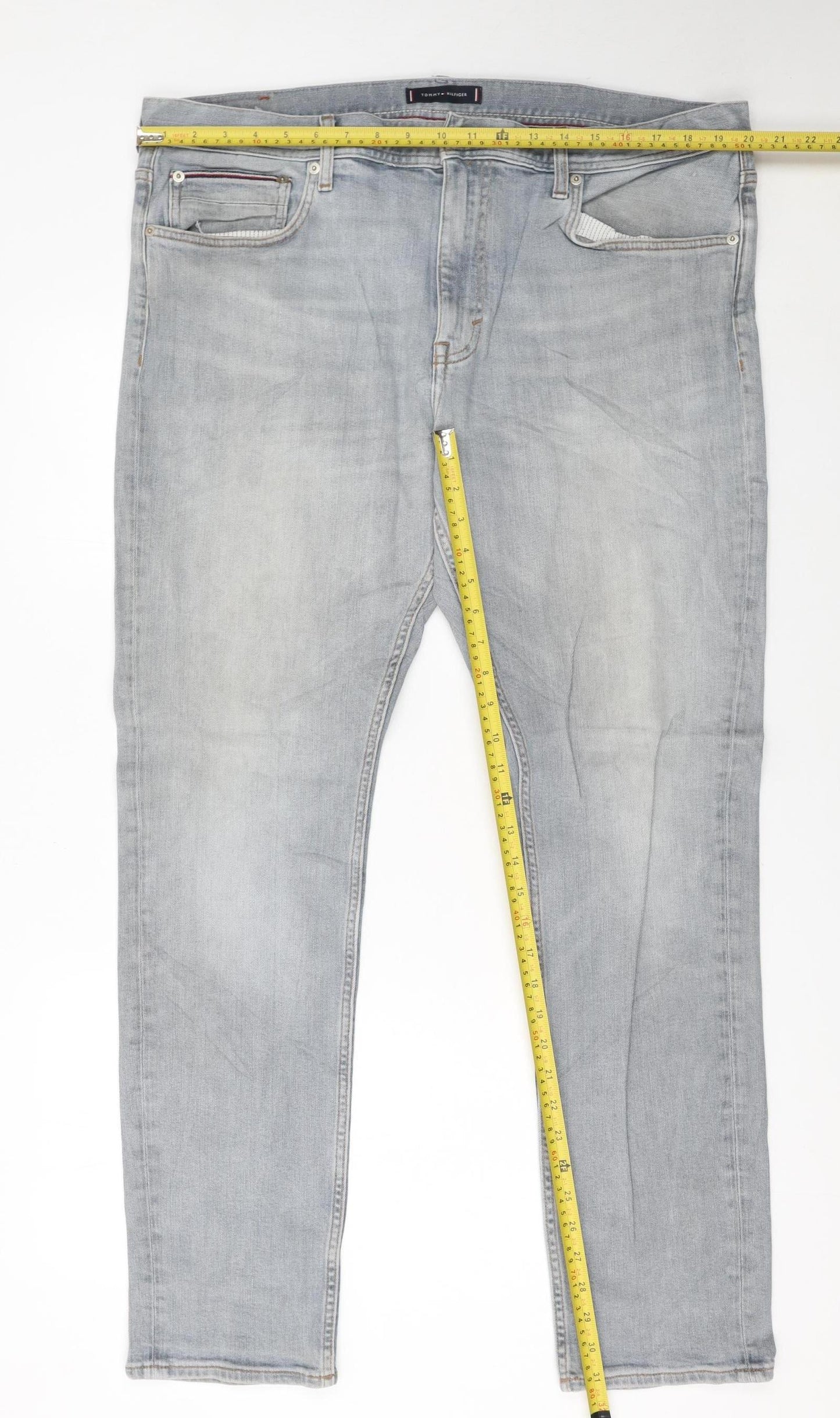 Tommy Hilfiger Men’s Blue Slim Tapered Jeans 38x30 Houston Stretch Denim