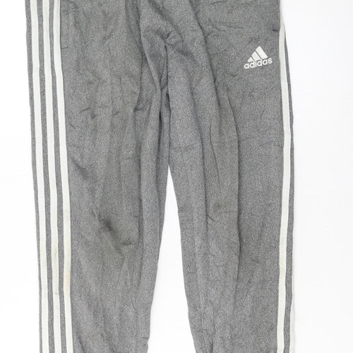 Adidas Men's Grey Jogger Track Pants Size L Elastic Waist Casual