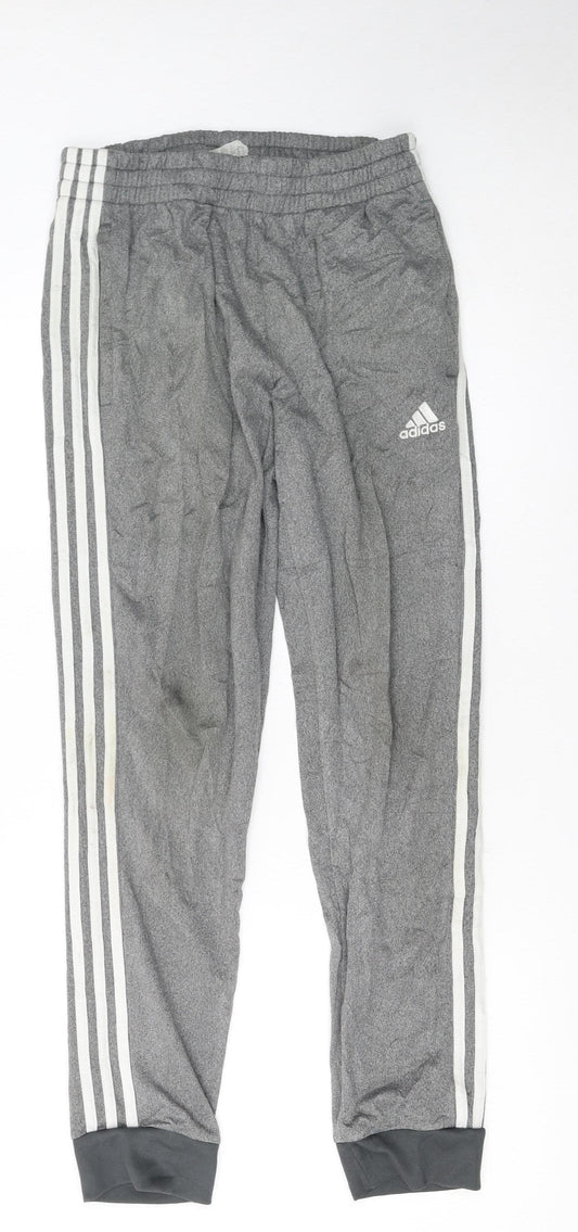 Adidas Men's Grey Jogger Track Pants Size L Elastic Waist Casual