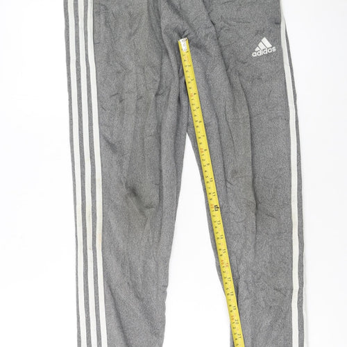 Adidas Men's Grey Jogger Track Pants Size L Elastic Waist Casual