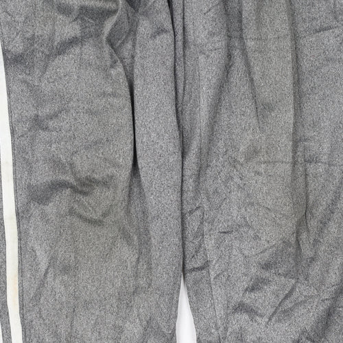 Adidas Men's Grey Jogger Track Pants Size L Elastic Waist Casual