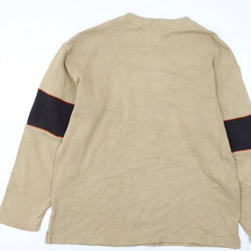 Fila Mens Beige Crew Neck Long Sleeve Sweatshirt Size M