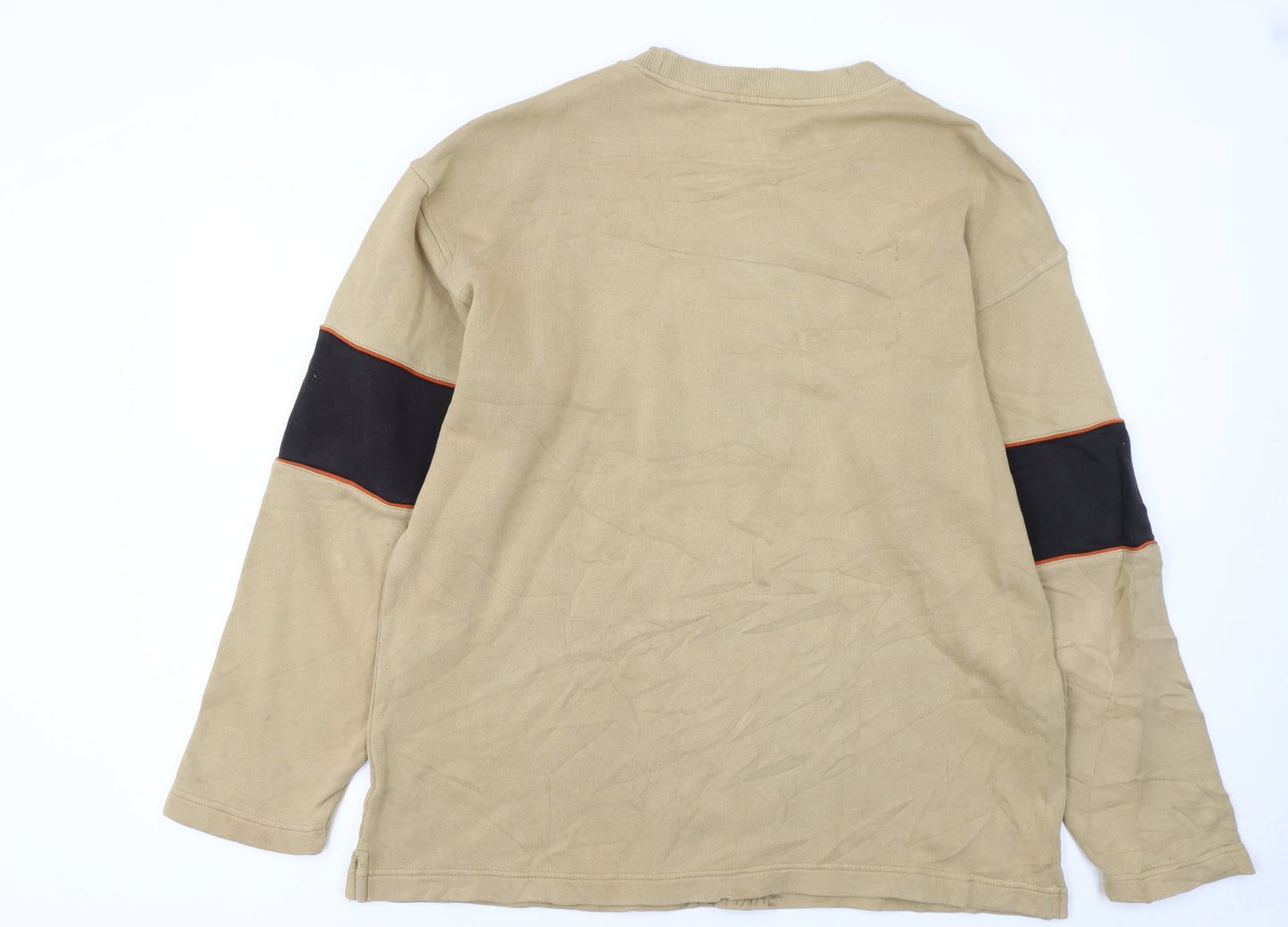 Fila Mens Beige Crew Neck Long Sleeve Sweatshirt Size M