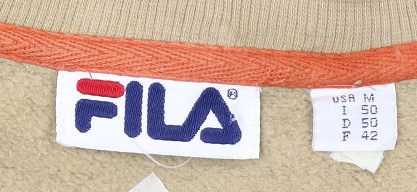 Fila Mens Beige Crew Neck Long Sleeve Sweatshirt Size M