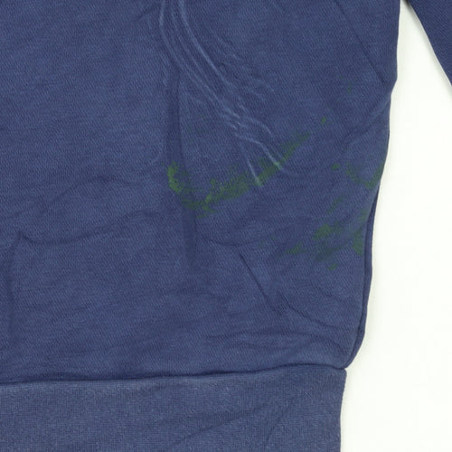 Adidas Men's Blue Small Pullover Sweatshirt Embroidered Logo