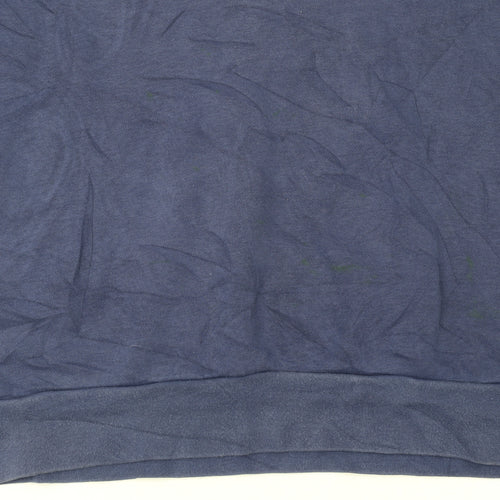Adidas Men's Blue Small Pullover Sweatshirt Embroidered Logo