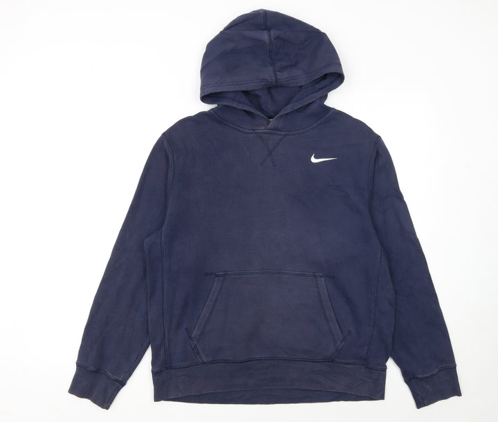 Nike Boys Navy Blue Hoodie XL 13-15 Years Cotton Blend Pullover