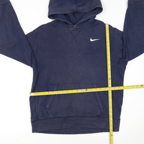 Nike Boys Navy Blue Hoodie XL 13-15 Years Cotton Blend Pullover