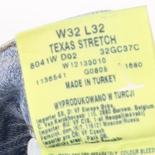 Wrangler Men's Blue Texas Stretch Straight Jeans W32 L32
