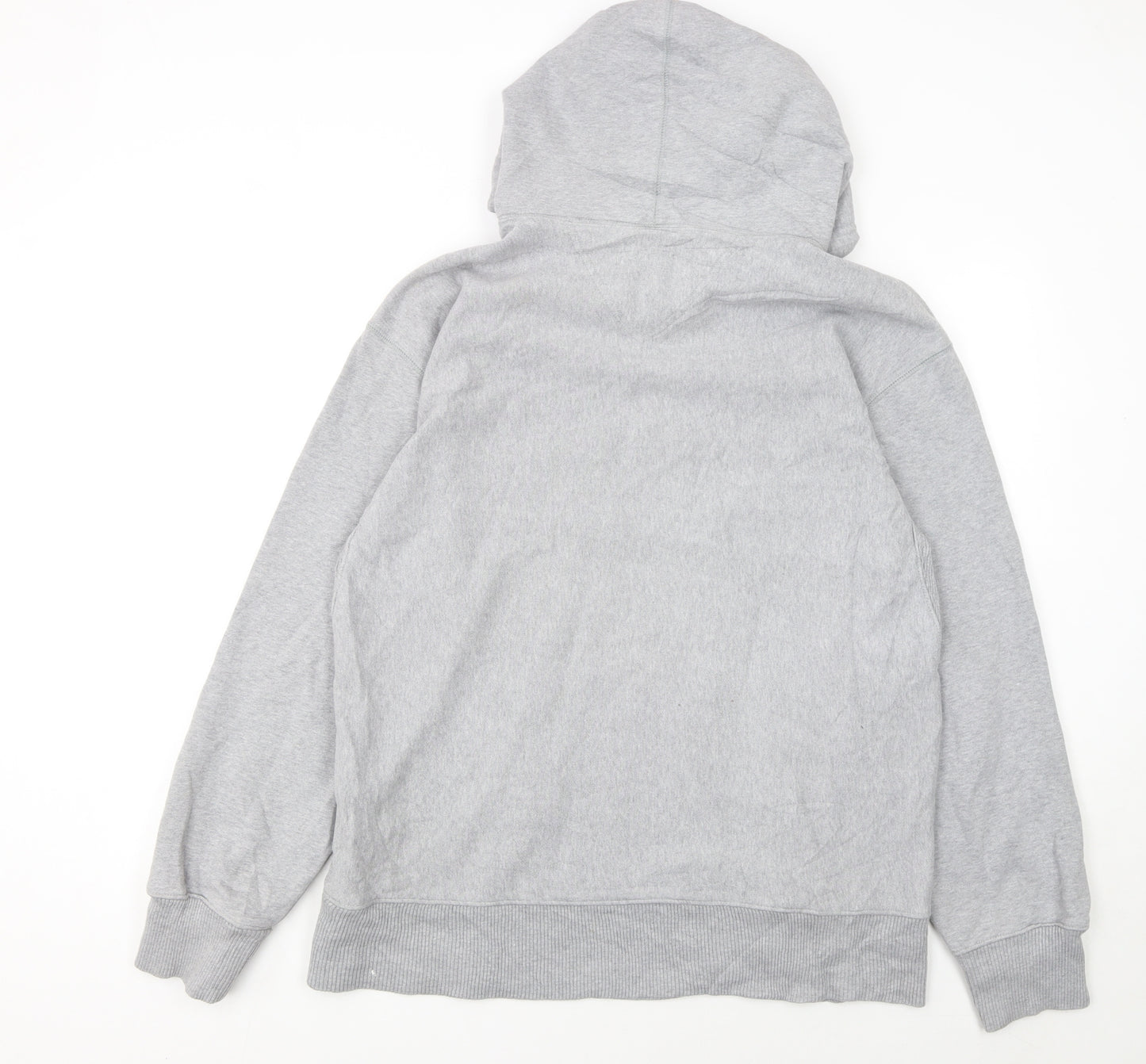 GAP Men's Grey Pullover Hoodie L Classic Logo Fleece Sweatshirt