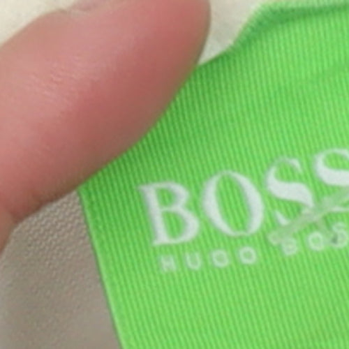 Hugo Boss Men's White Cotton Logo T-Shirt Size L Regular Fit