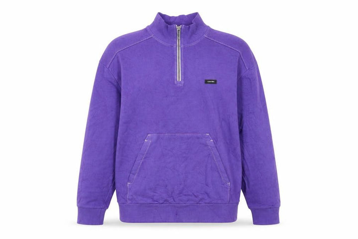 Calvin Klein Women’s Purple 1/2 Zip Cotton Sweatshirt Size S