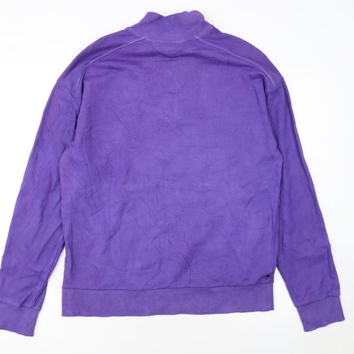 Calvin Klein Women’s Purple 1/2 Zip Cotton Sweatshirt Size S