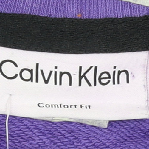 Calvin Klein Women’s Purple 1/2 Zip Cotton Sweatshirt Size S