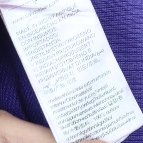 Calvin Klein Women’s Purple 1/2 Zip Cotton Sweatshirt Size S
