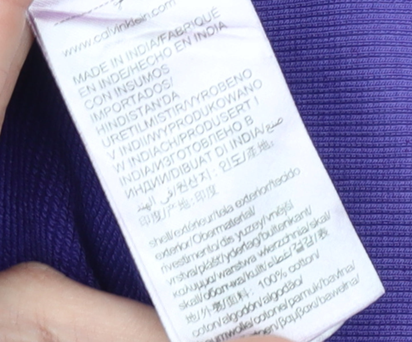 Calvin Klein Women’s Purple 1/2 Zip Cotton Sweatshirt Size S