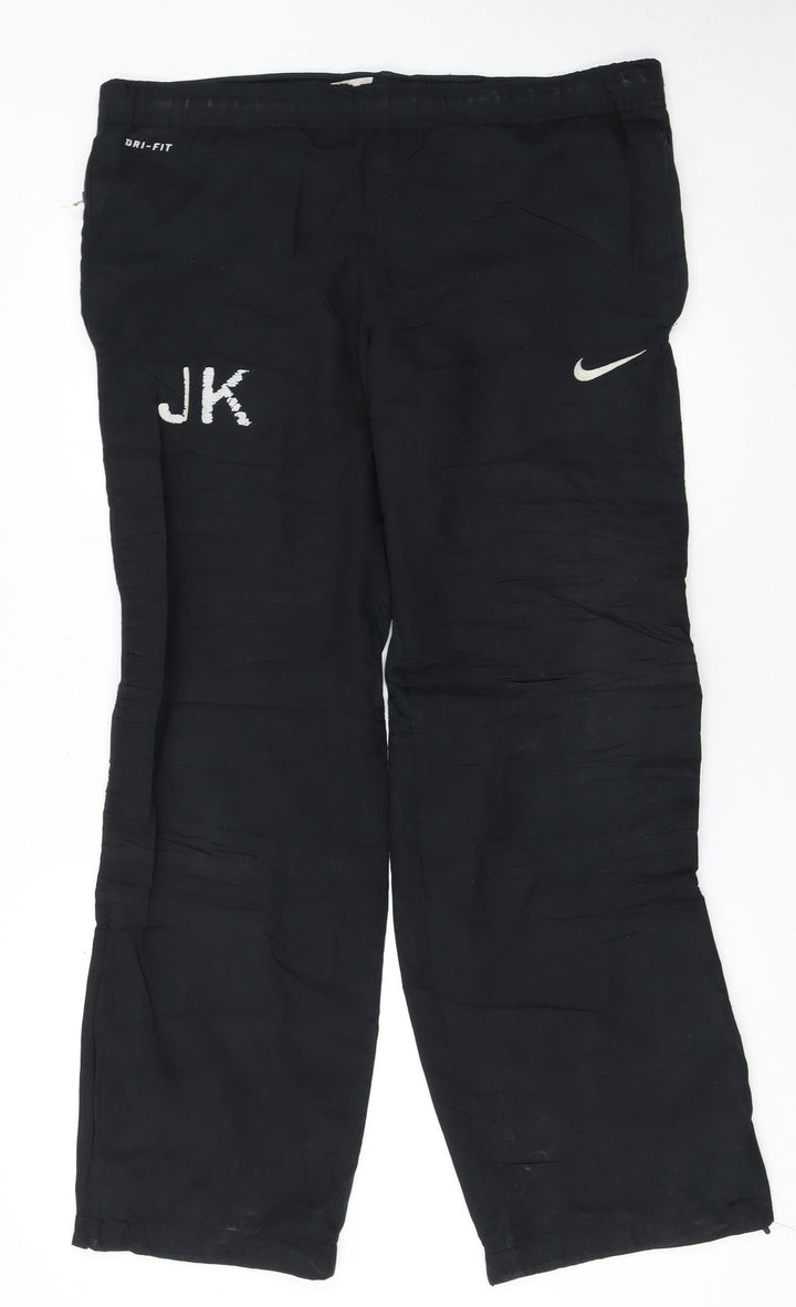 Nike Men's Black Dri-FIT Track Pants S Quick Dry Sportswear