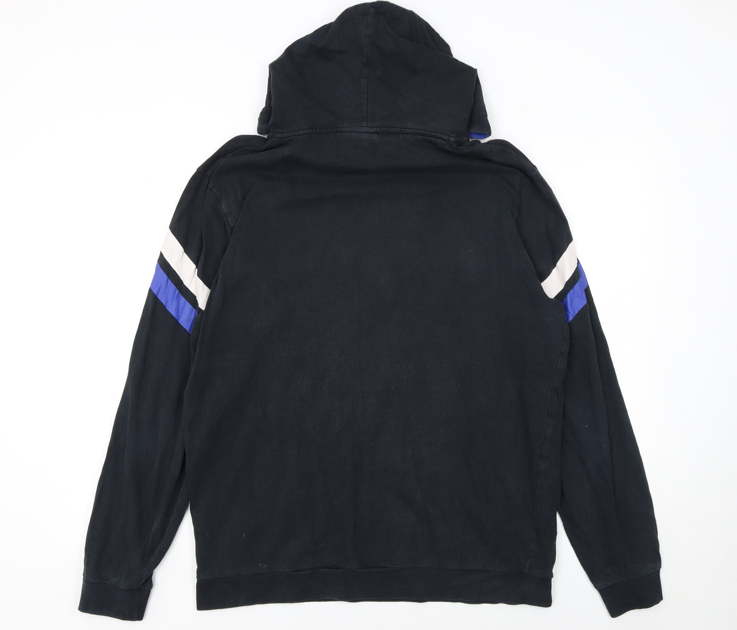 Hugo Boss Men’s Black XL Pullover Hoodie with Logo & Stripe Detail