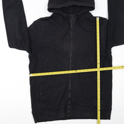 Hugo Boss Men's Black Full Zip Hoodie Size L Cotton Blend