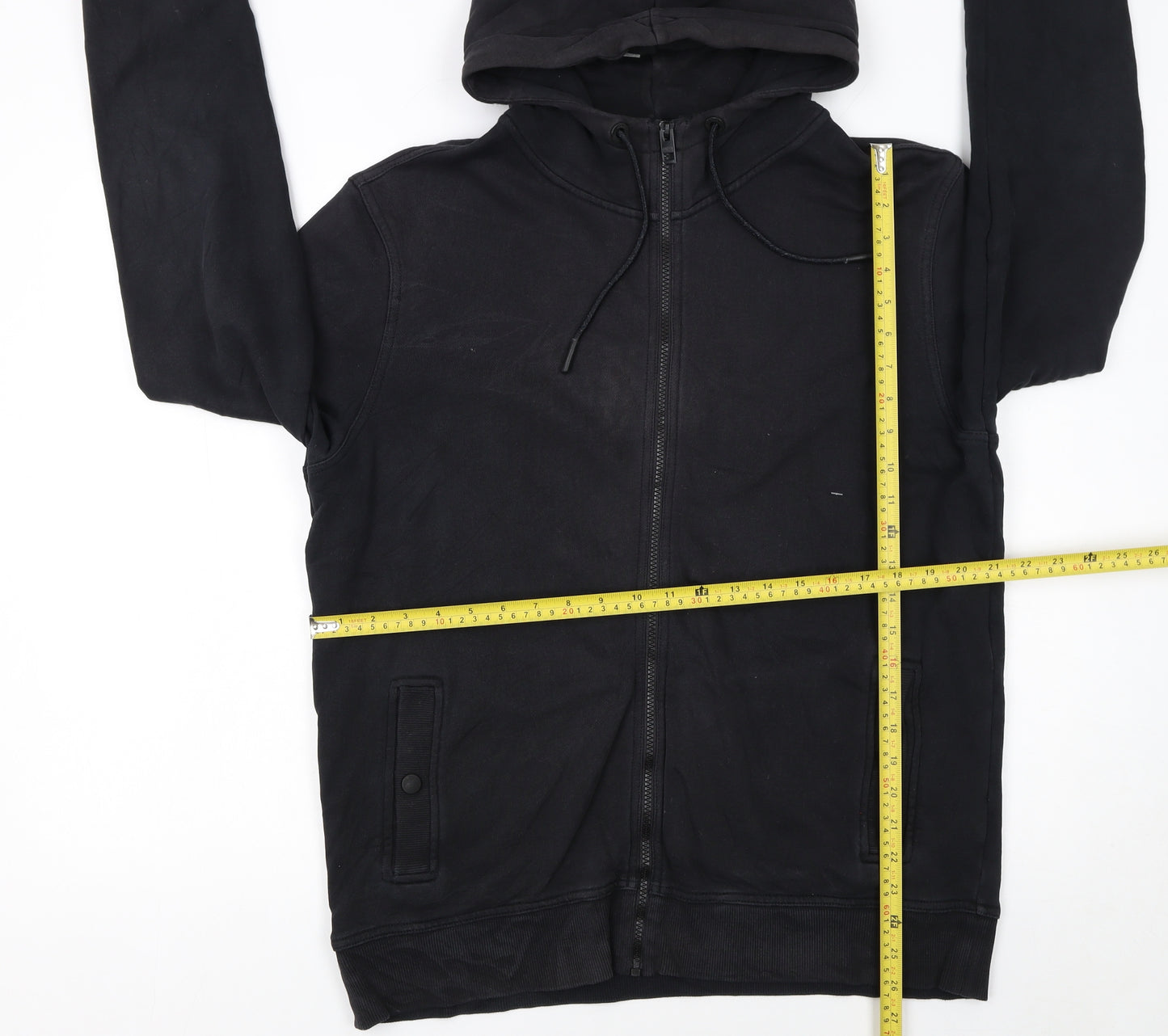 Hugo Boss Men's Black Full Zip Hoodie Size L Cotton Blend